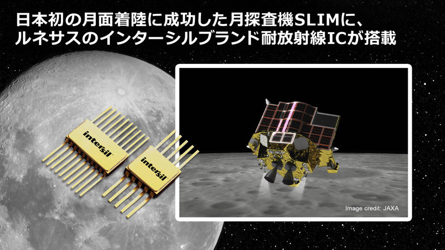 日本初の月面着陸に成功したJAXAの月探査機「SLIM」に、ルネサスのインターシルブランド耐放射線ICが搭載